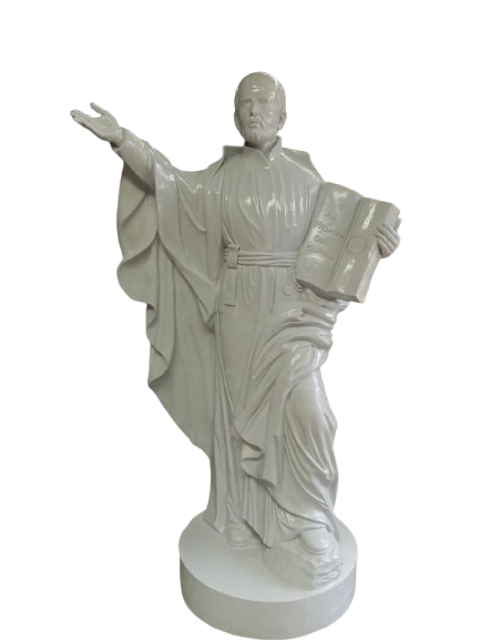 Freestanding statue of a bearded man